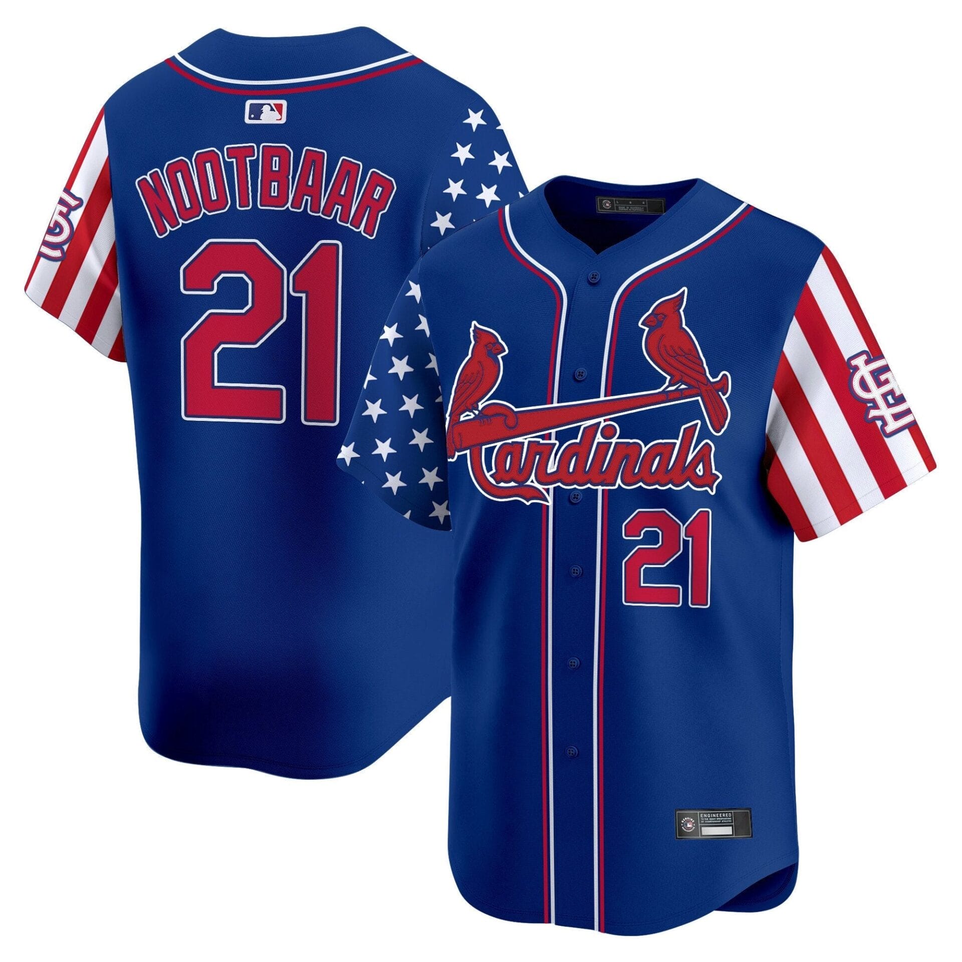 St. Louis Cardinals 2025 Independence Day Vapor Premier Limited Jersey V2 - All Stitched - Image 25