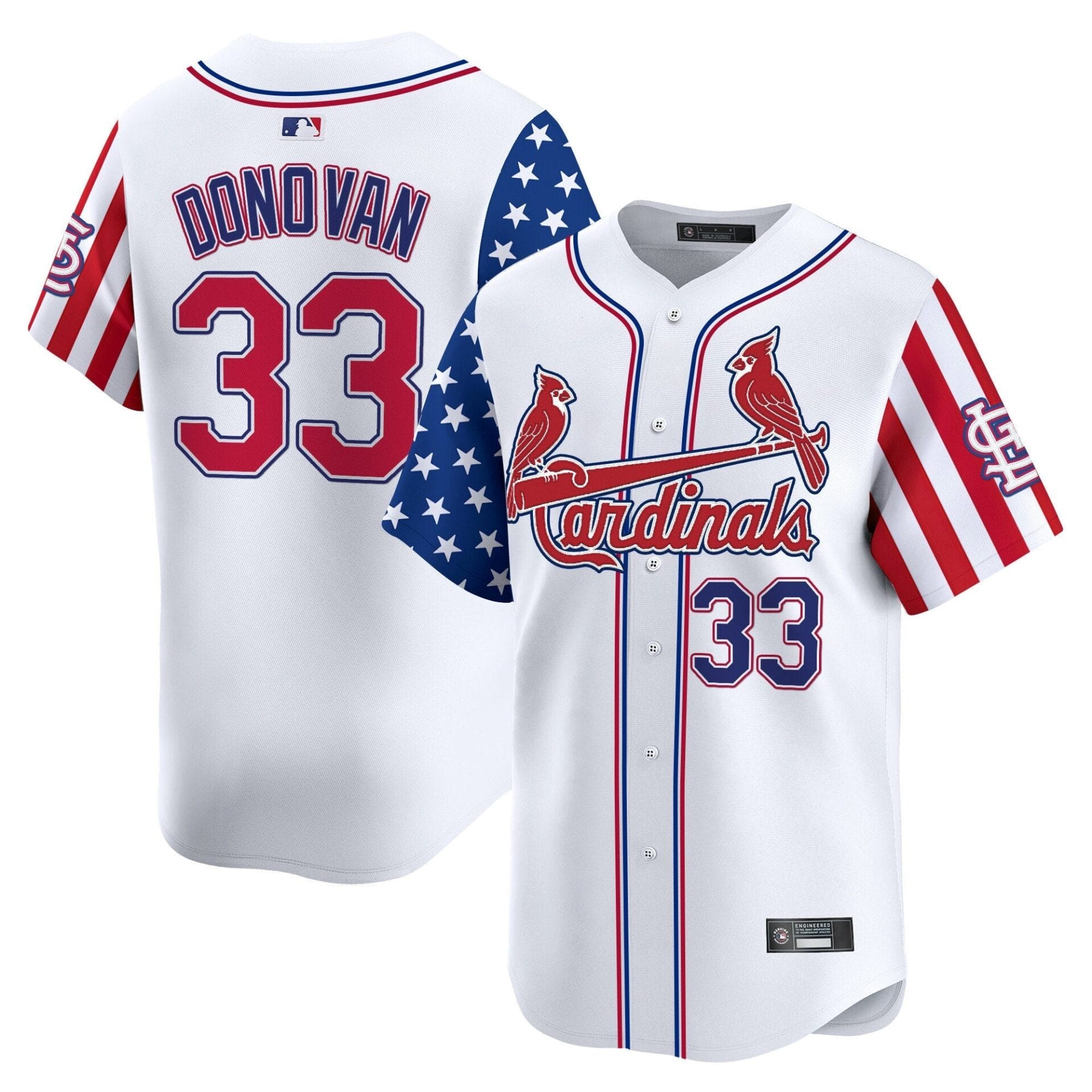 St. Louis Cardinals 2025 Independence Day Vapor Premier Limited Jersey V2 - All Stitched - Image 8