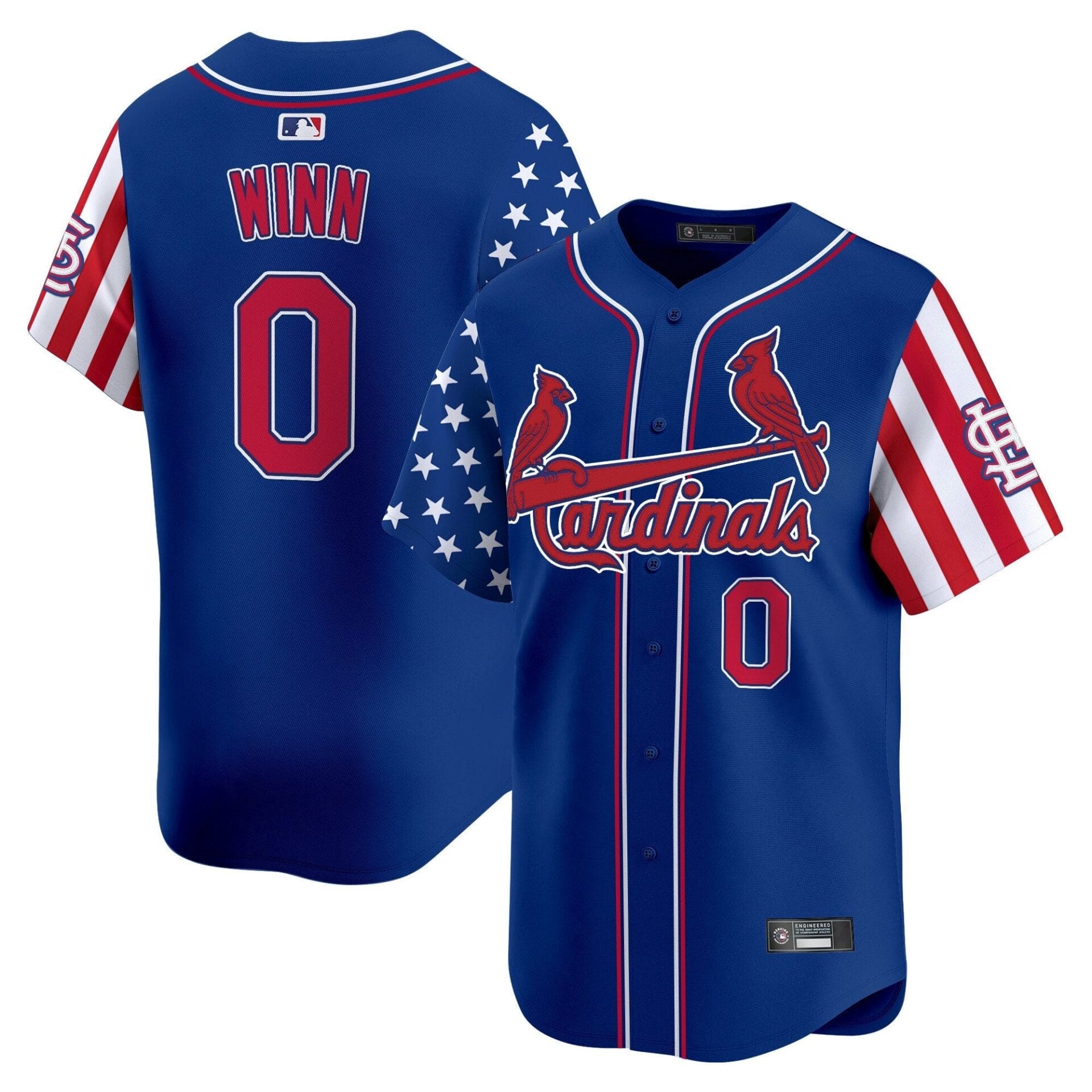 St. Louis Cardinals 2025 Independence Day Vapor Premier Limited Jersey V2 - All Stitched - Image 24