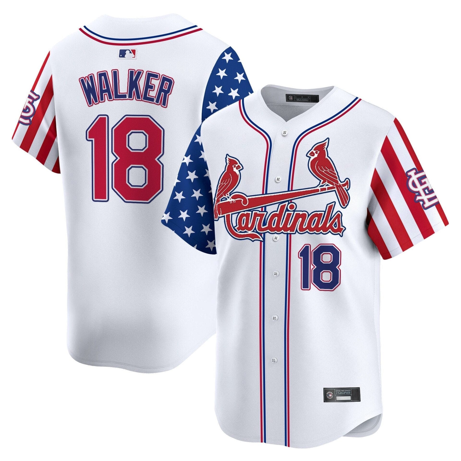 St. Louis Cardinals 2025 Independence Day Vapor Premier Limited Jersey V2 - All Stitched - Image 4