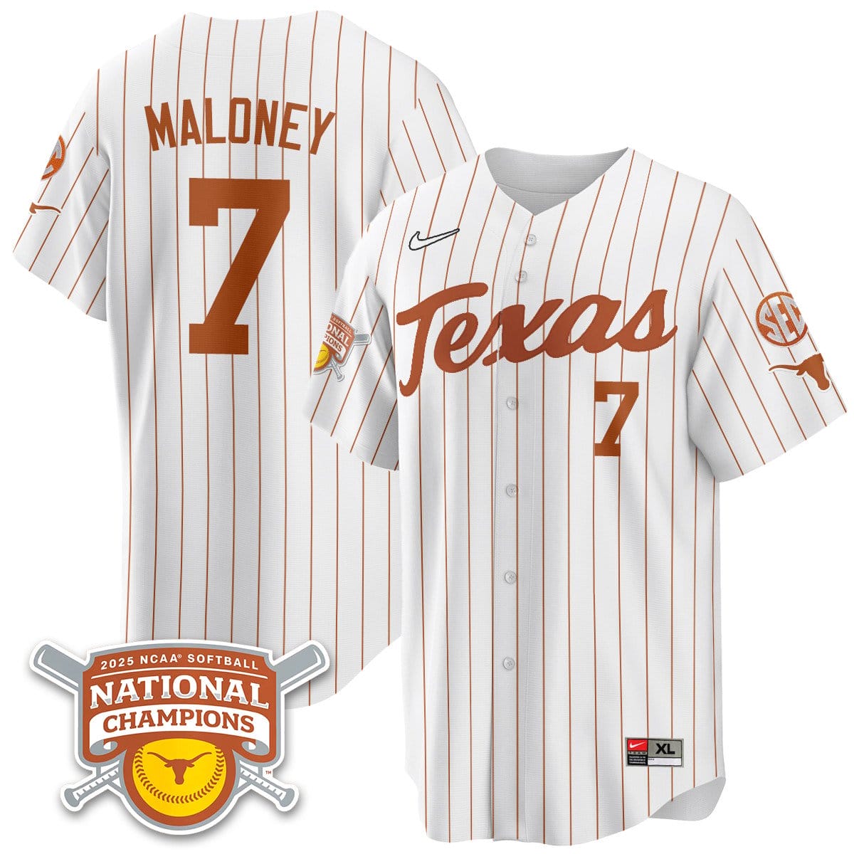 Texas Longhorns Softball 2025 World Series Champions Limited Jersey - All Stitched - Image 28