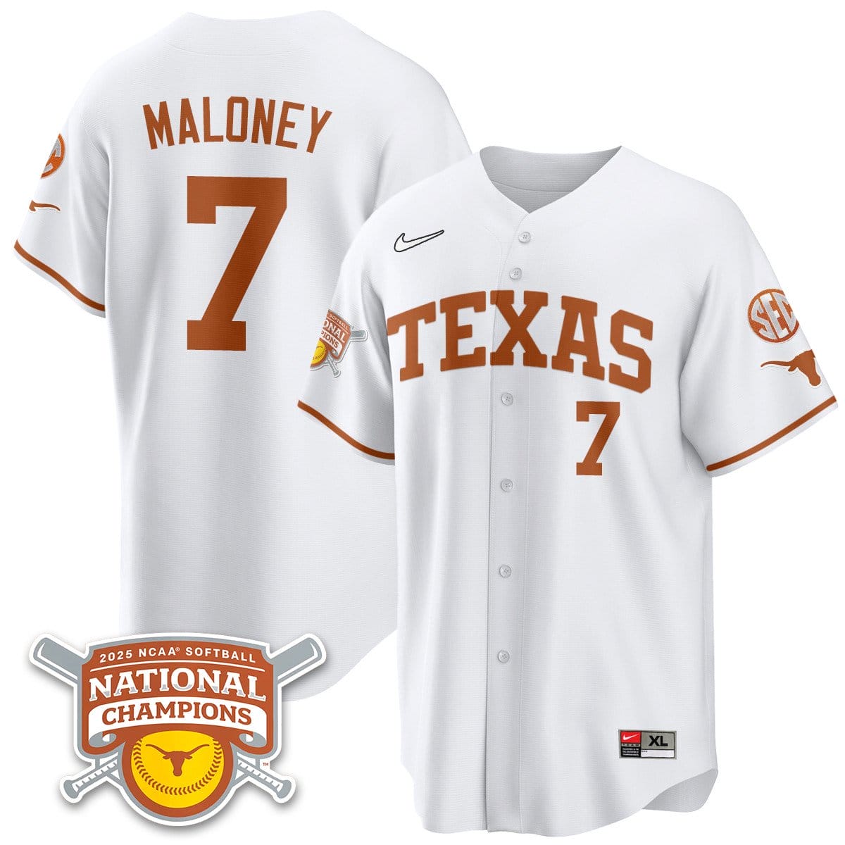 Texas Longhorns Softball 2025 World Series Champions Limited Jersey - All Stitched - Image 39