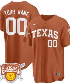 Alternative view of Texas Longhorns Softball 2025 World Series Champions Limited Custom Jersey - All Stitched