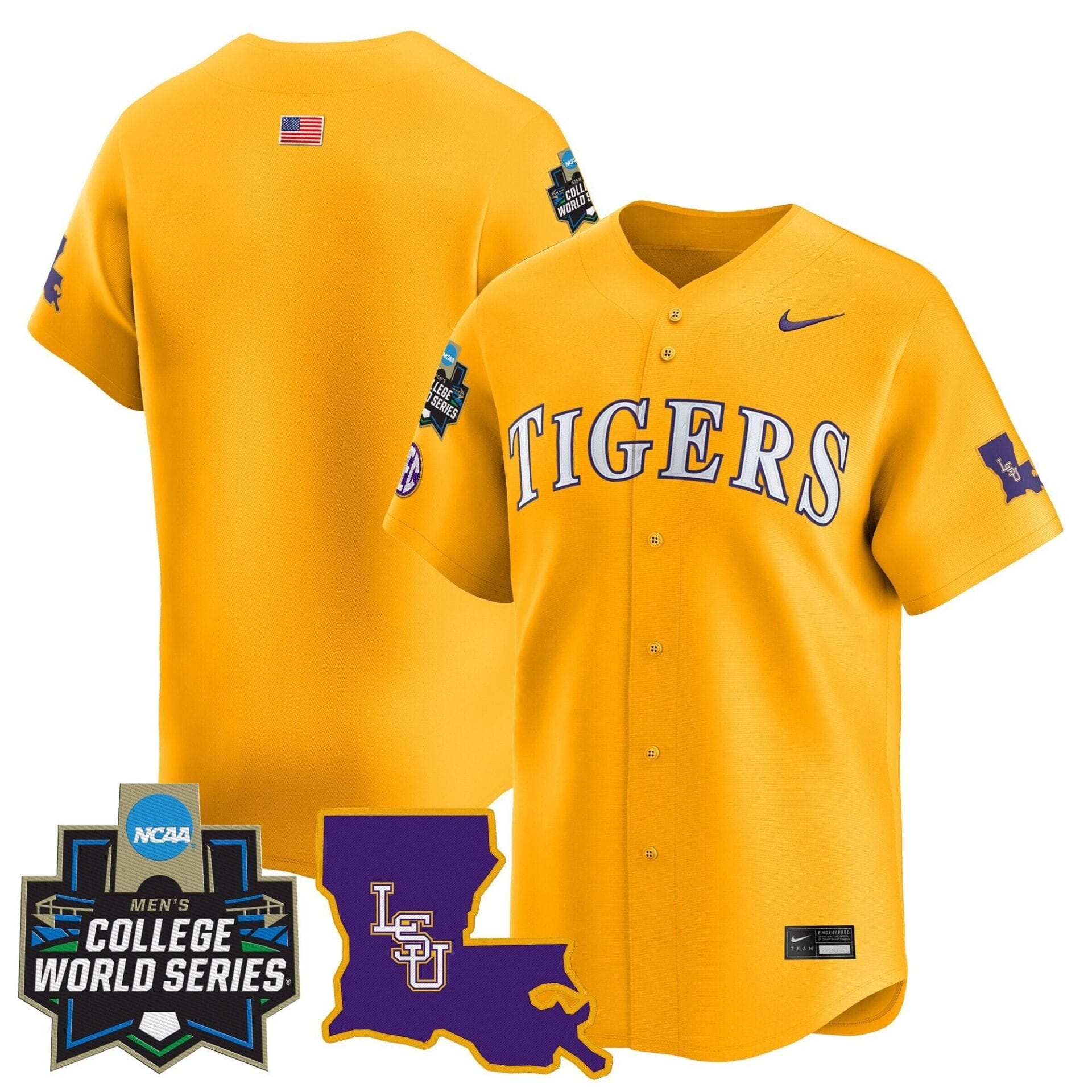 LSU Tigers 2025 World Series Vapor Premier Limited Jersey - All Stitched - Image 18