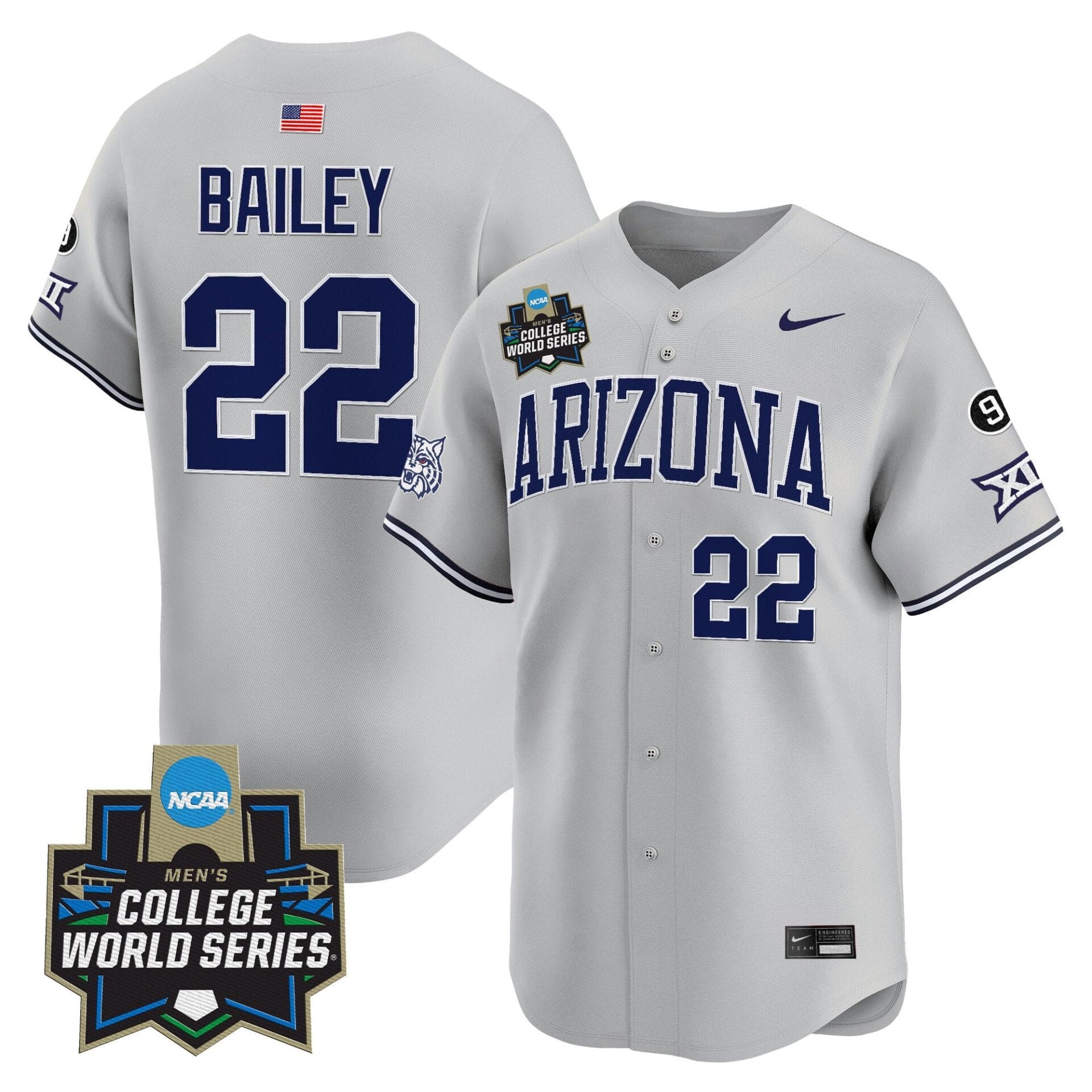 Arizona Wildcats 2025 World Series Vapor Premier Limited Jersey - All Stitched - Image 8