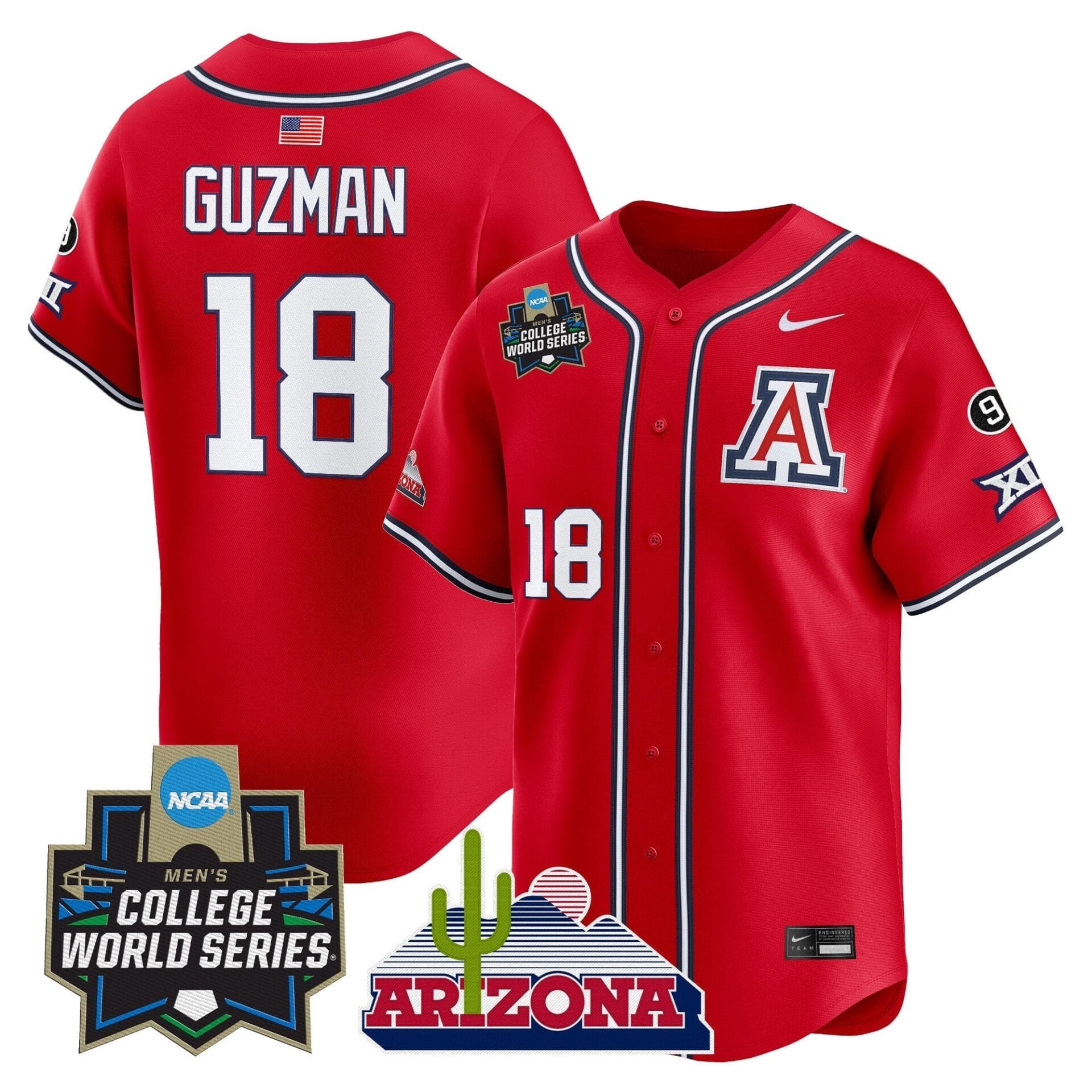 Arizona Wildcats 2025 World Series Vapor Premier Limited Jersey - All Stitched - Image 25