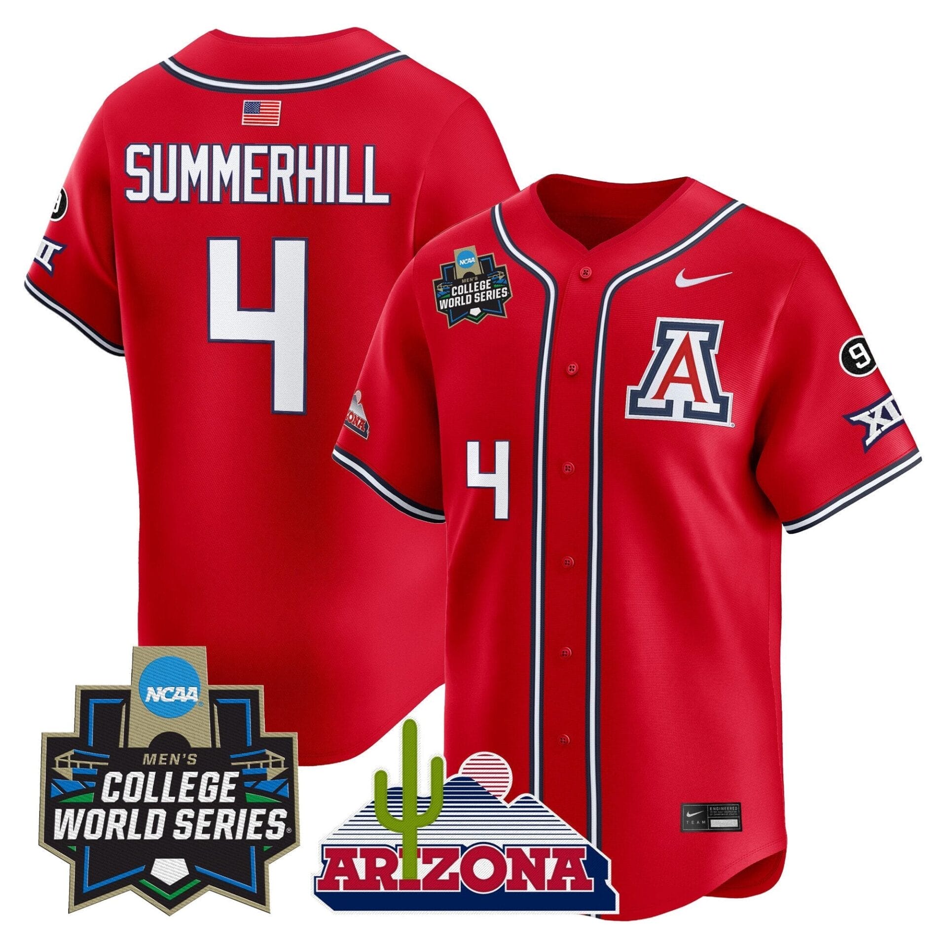 Arizona Wildcats 2025 World Series Vapor Premier Limited Jersey - All Stitched - Image 22