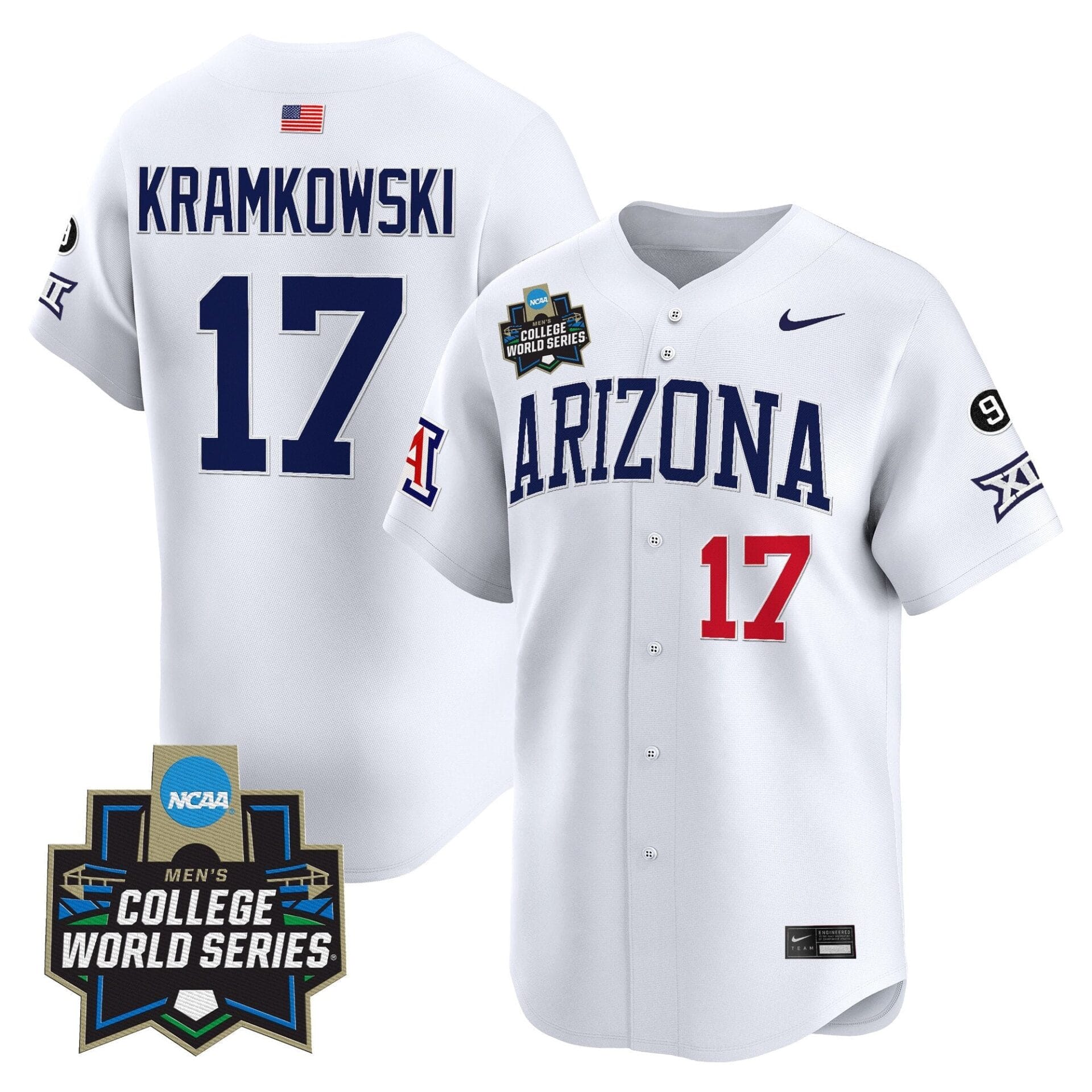 Arizona Wildcats 2025 World Series Vapor Premier Limited Jersey - All Stitched - Image 14