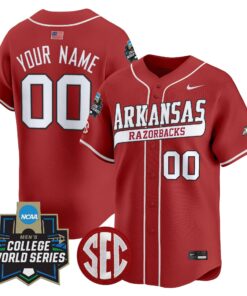 Arkansas Razorbacks 2025 World Series Vapor Premier Limited Custom Jersey - All Stitched