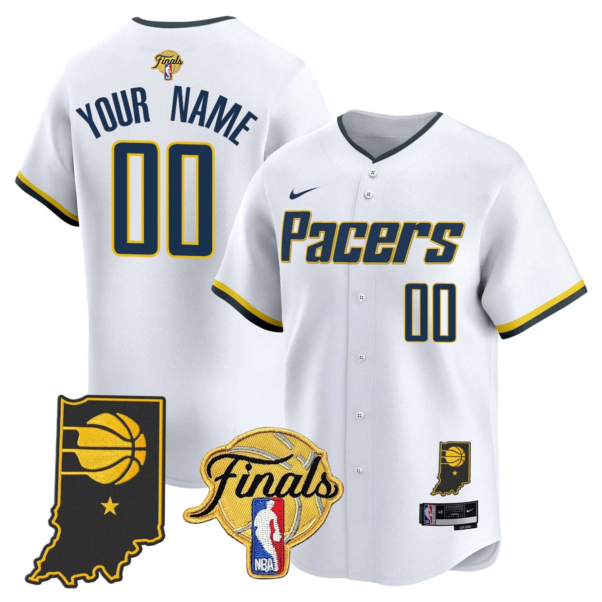 Indiana Pacers 2025 Finals Vapor Baseball Custom Jersey N3 - All Stitched