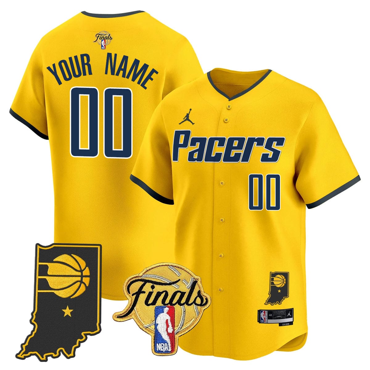 Indiana Pacers 2025 Finals Vapor Baseball Custom Jersey N3 - All Stitched - Image 4