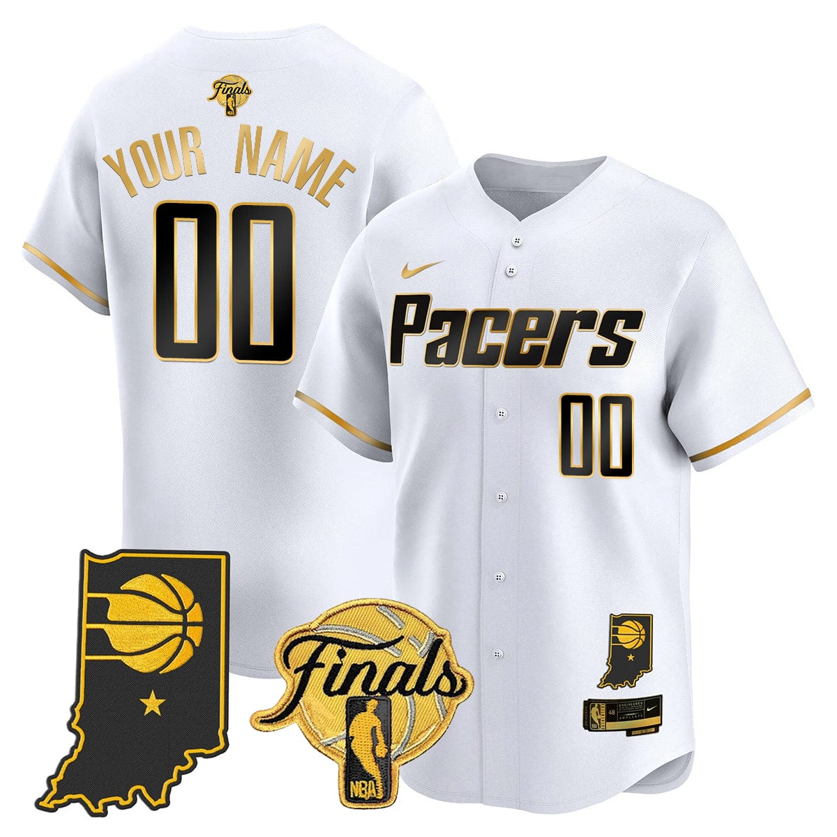 Indiana Pacers 2025 Finals Vapor Baseball Custom Jersey N3 - All Stitched - Image 5