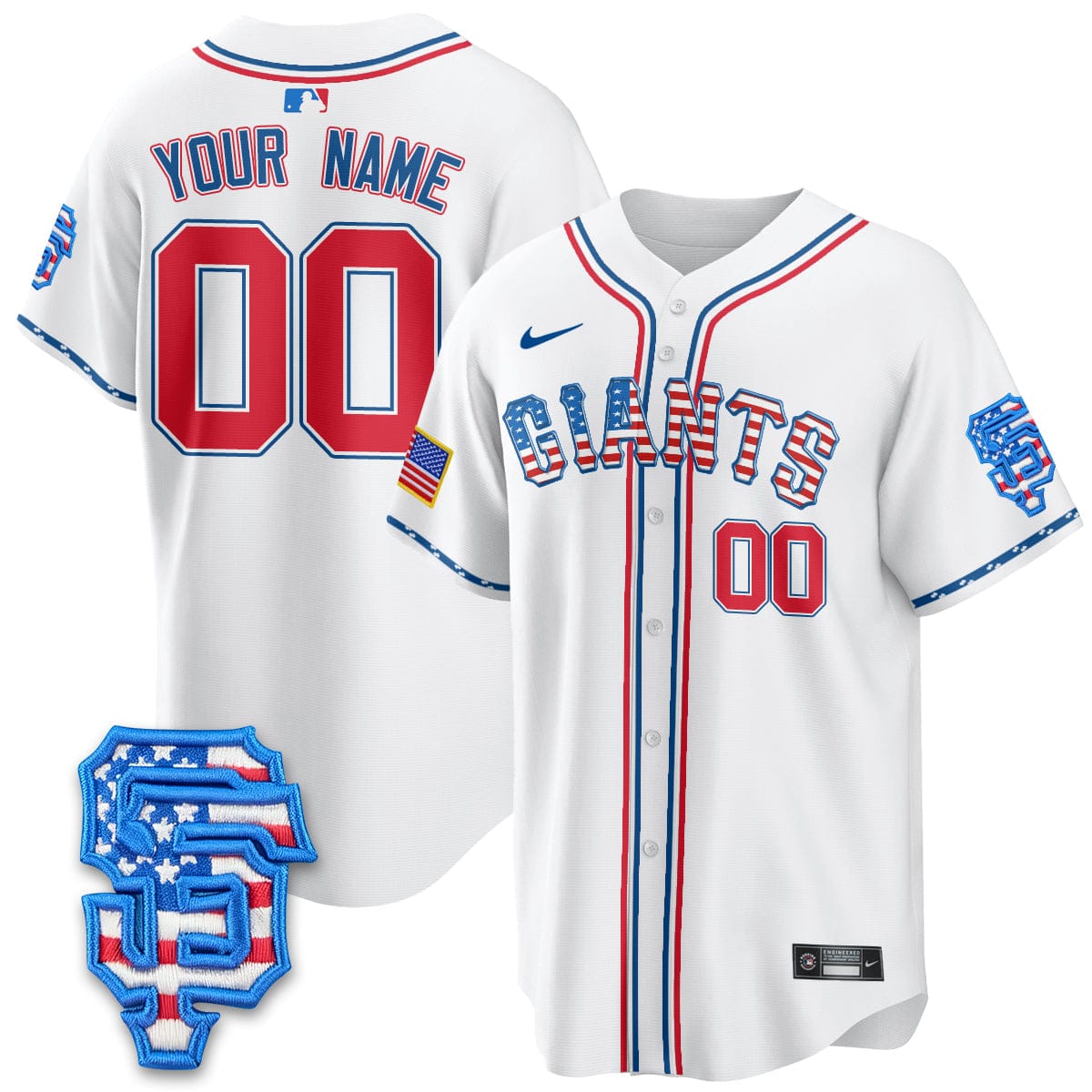 San Francisco Giants 2025 Fourth of July Custom Jersey - All Stitched - Image 4