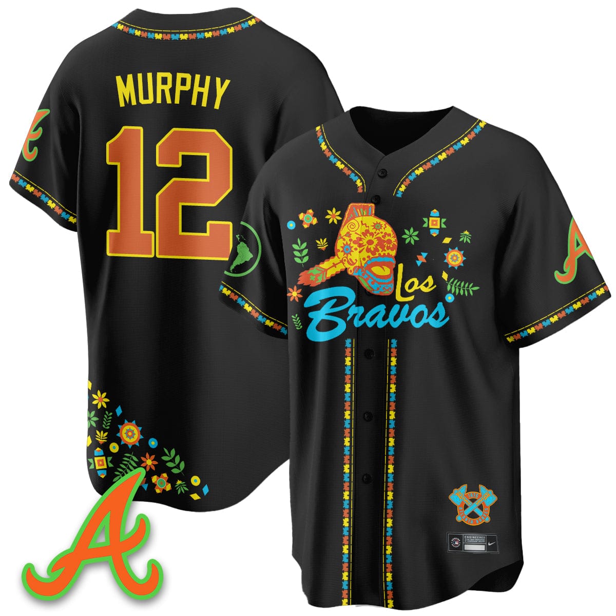 Atlanta Braves 2025 "Los Bravos" Jersey V2 - All Stitched - Image 4