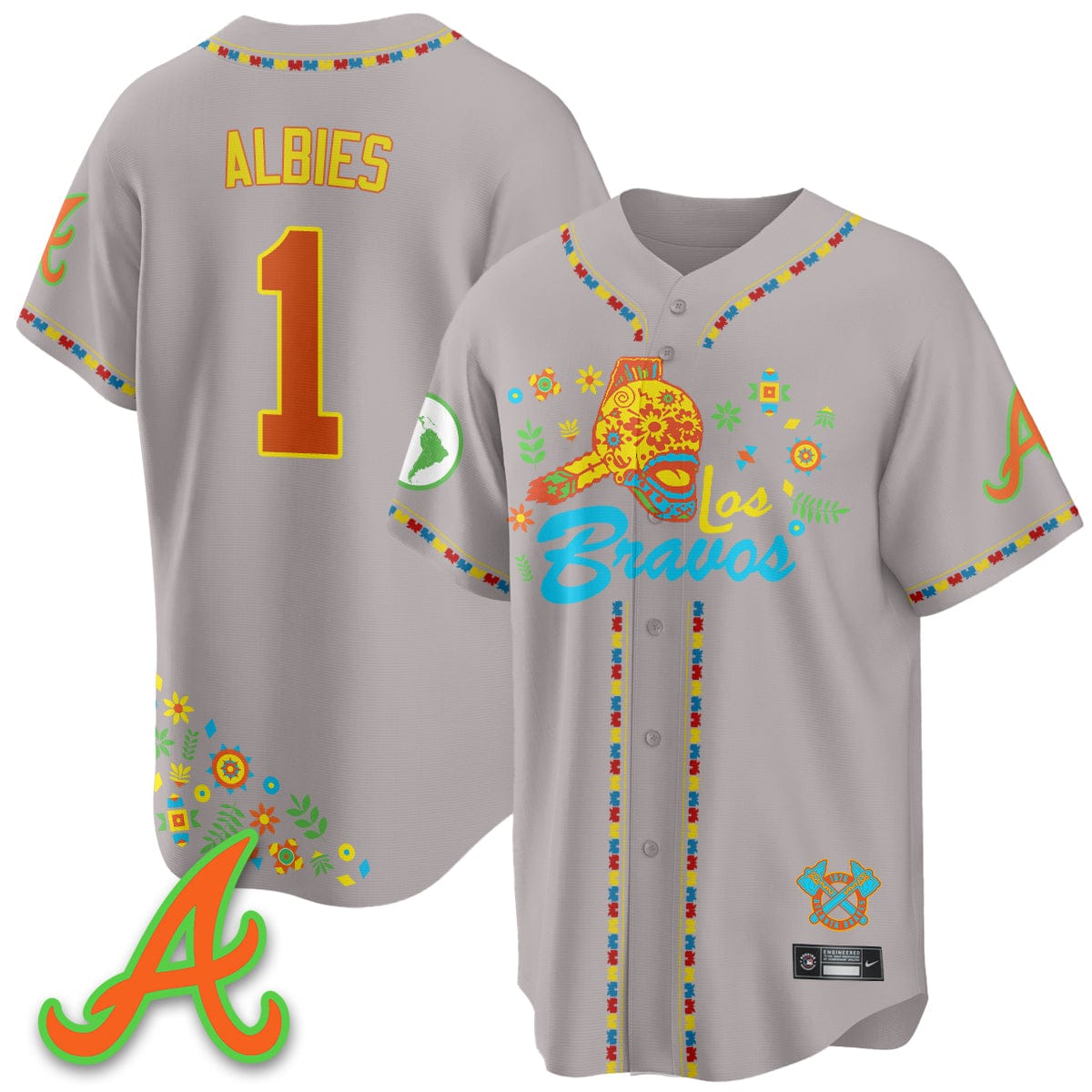 Atlanta Braves 2025 "Los Bravos" Jersey V2 - All Stitched - Image 8