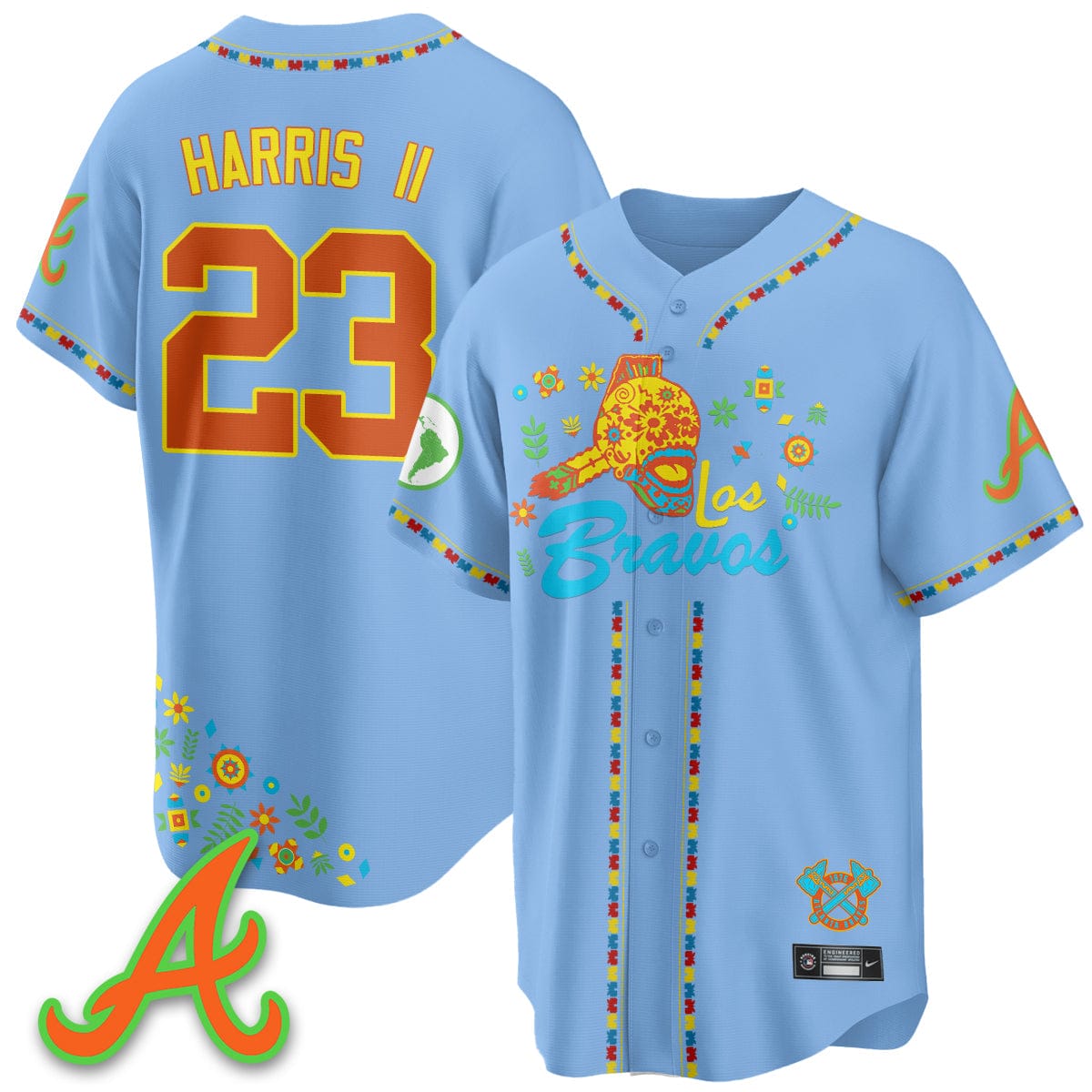 Atlanta Braves 2025 "Los Bravos" Jersey V2 - All Stitched - Image 16
