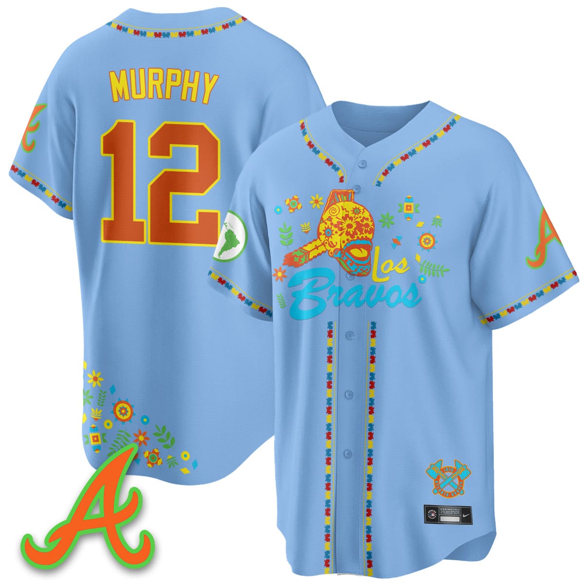 Atlanta Braves 2025 "Los Bravos" Jersey V2 - All Stitched - Image 17