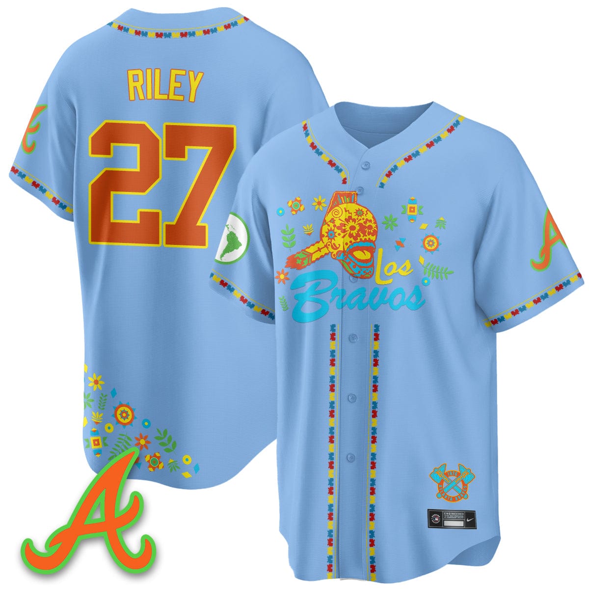 Atlanta Braves 2025 "Los Bravos" Jersey V2 - All Stitched - Image 19