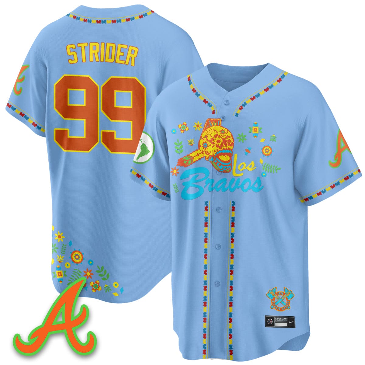 Atlanta Braves 2025 "Los Bravos" Jersey V2 - All Stitched - Image 20