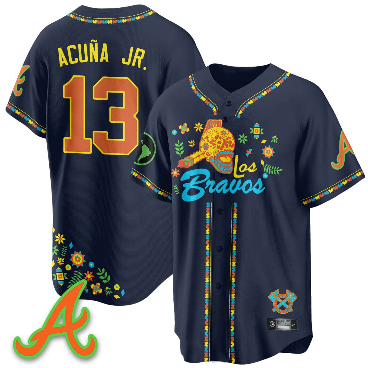 Atlanta Braves 2025 "Los Bravos" Jersey V2 - All Stitched - Image 21