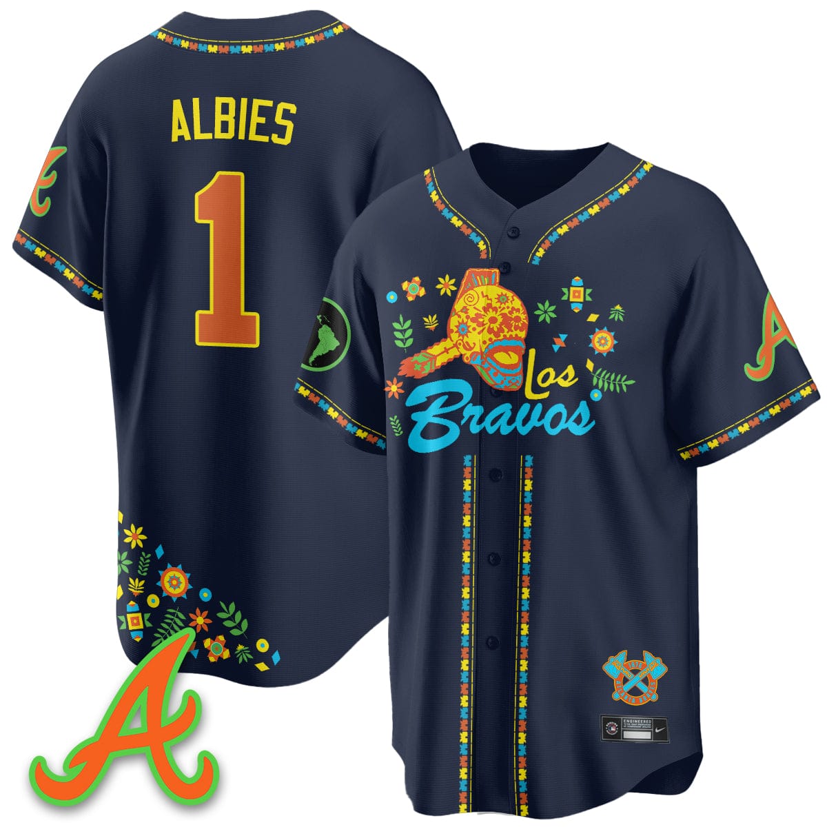 Atlanta Braves 2025 "Los Bravos" Jersey V2 - All Stitched - Image 22