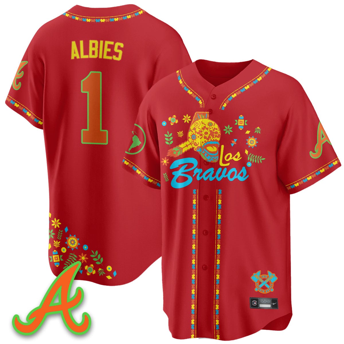 Atlanta Braves 2025 "Los Bravos" Jersey V2 - All Stitched - Image 37