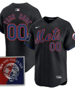 Alternative view of New York Mets Limited Custom Jersey -  Amazing Patch - All Stitched