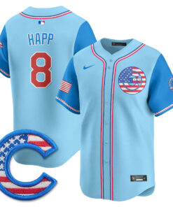 Alternative view of Chicago Cubs 2025 Fourth of July Jersey - All Stitched