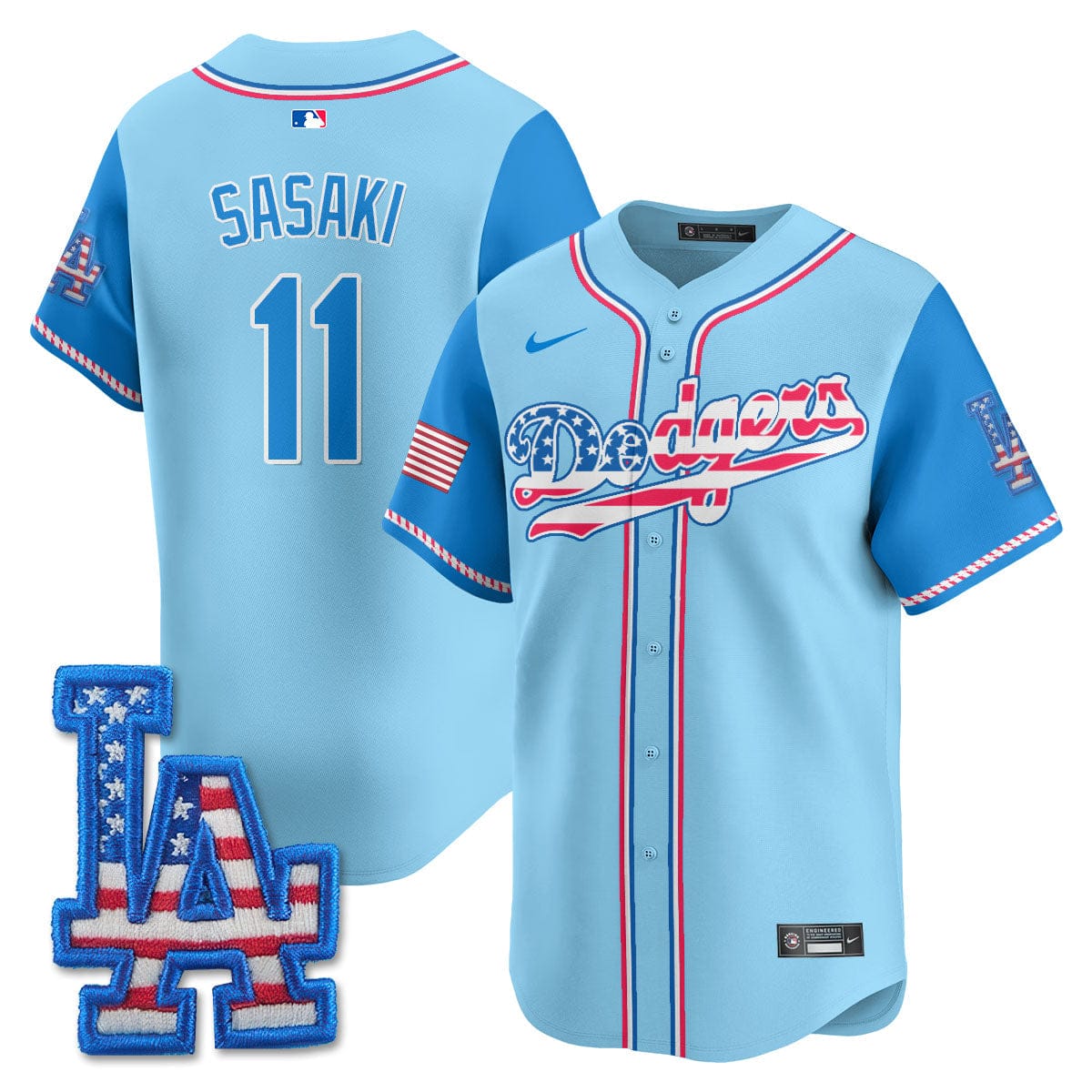 Los Angeles Dodgers 2025 Fourth of July Jersey - All Stitched - Image 7
