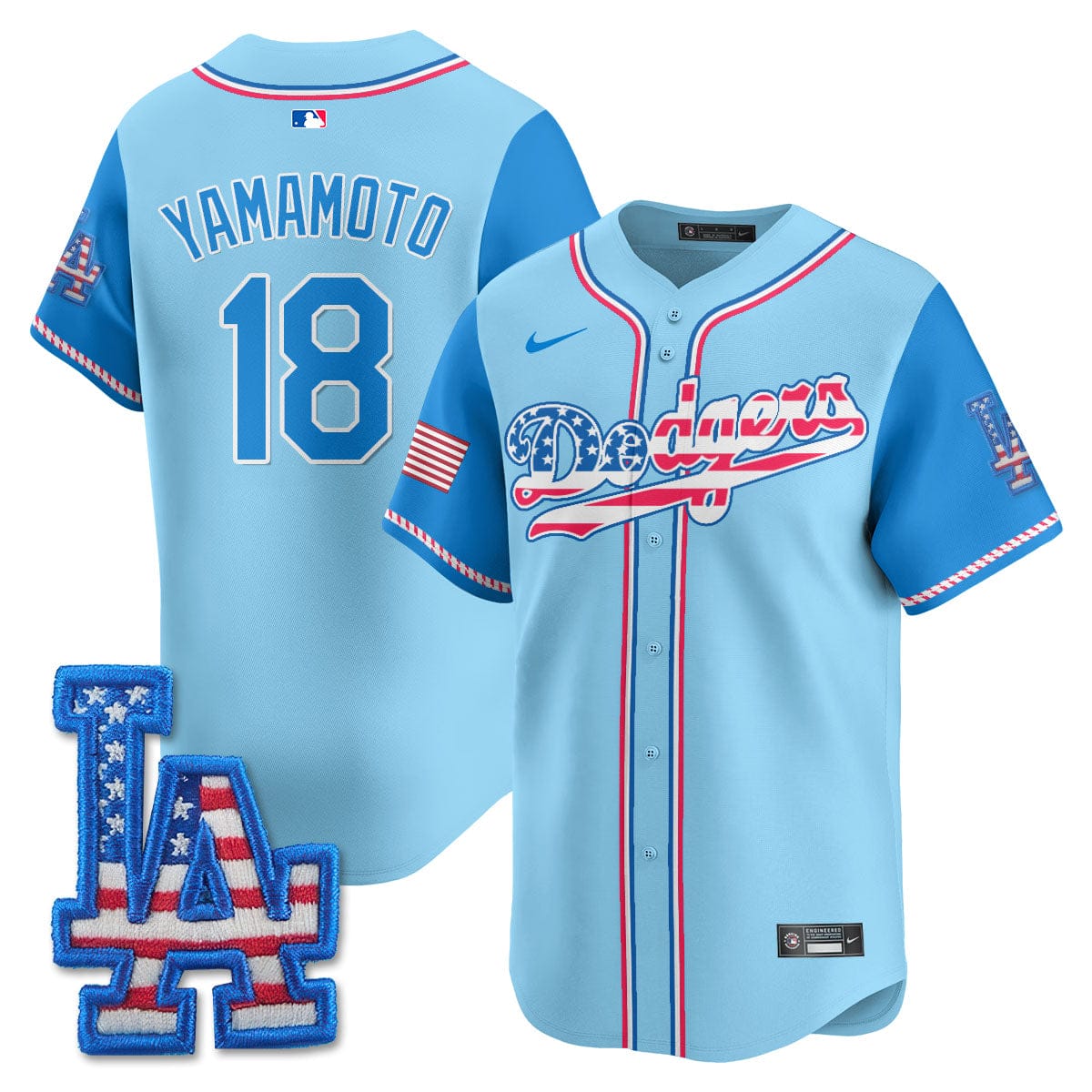 Los Angeles Dodgers 2025 Fourth of July Jersey - All Stitched - Image 9