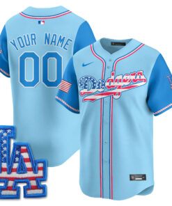 Los Angeles Dodgers 2025 Fourth of July Custom Jersey - All Stitched
