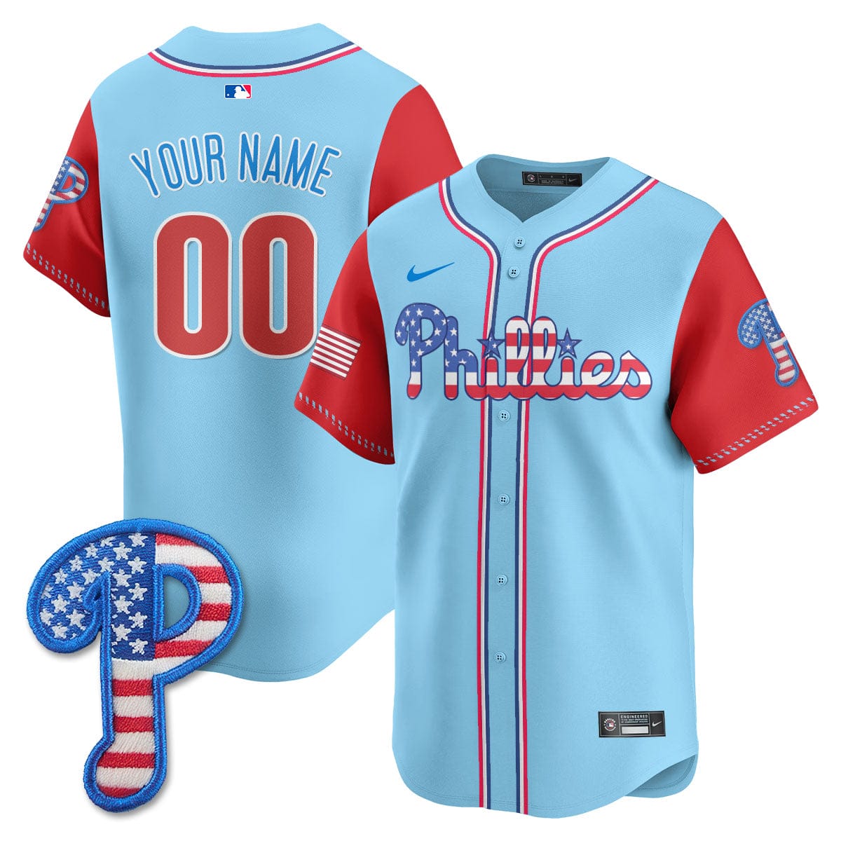 Philadelphia Phillies 2025 Fourth of July Custom Jersey - All Stitched - Image 2