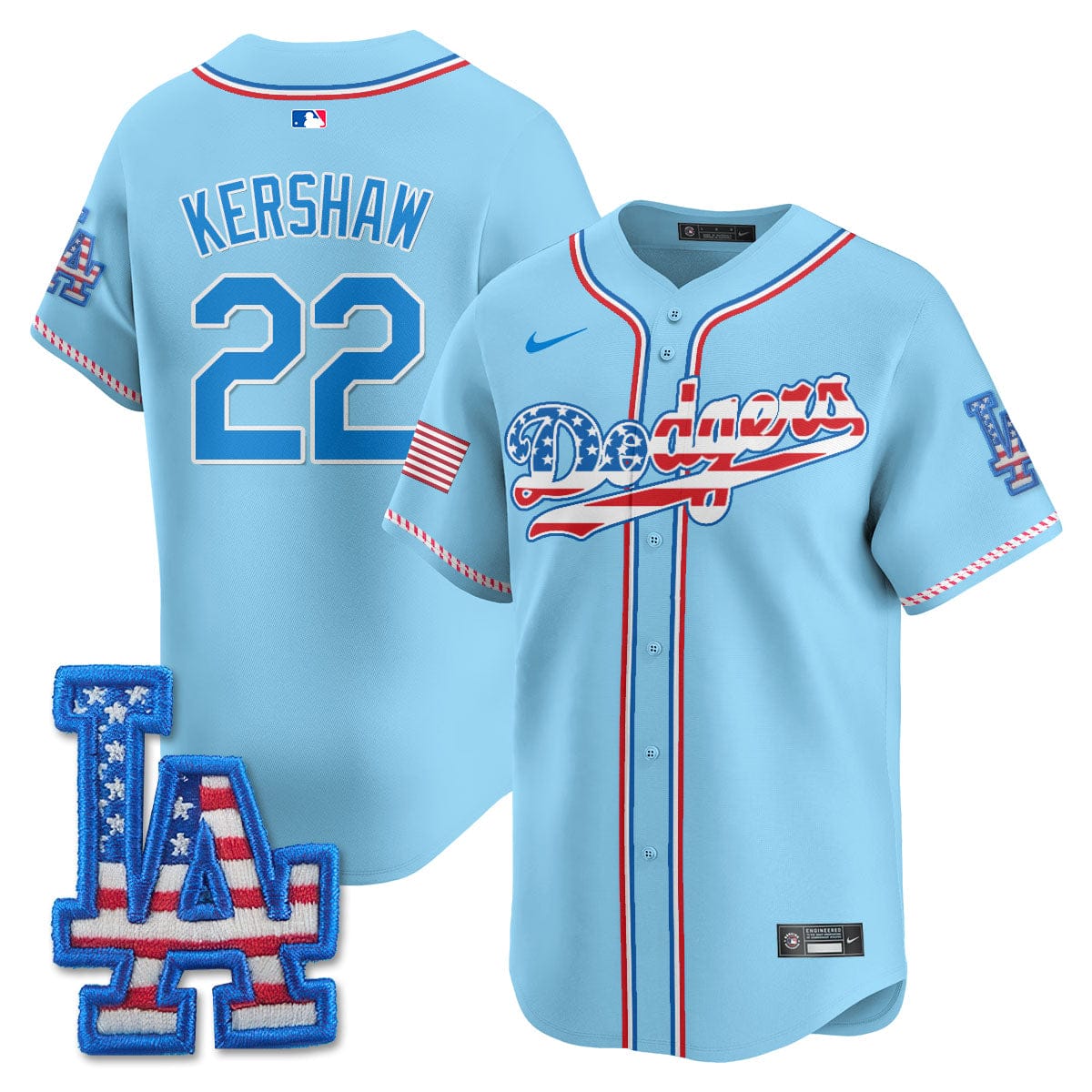 Los Angeles Dodgers 2025 Fourth of July Jersey - All Stitched - Image 13