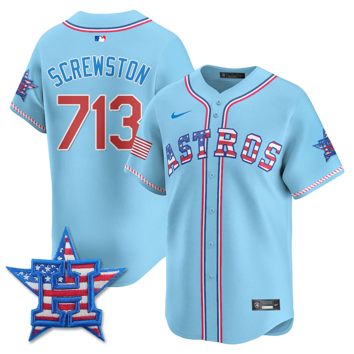 Houston Astros 2025 Fourth of July Jersey - All Stitched - Image 19