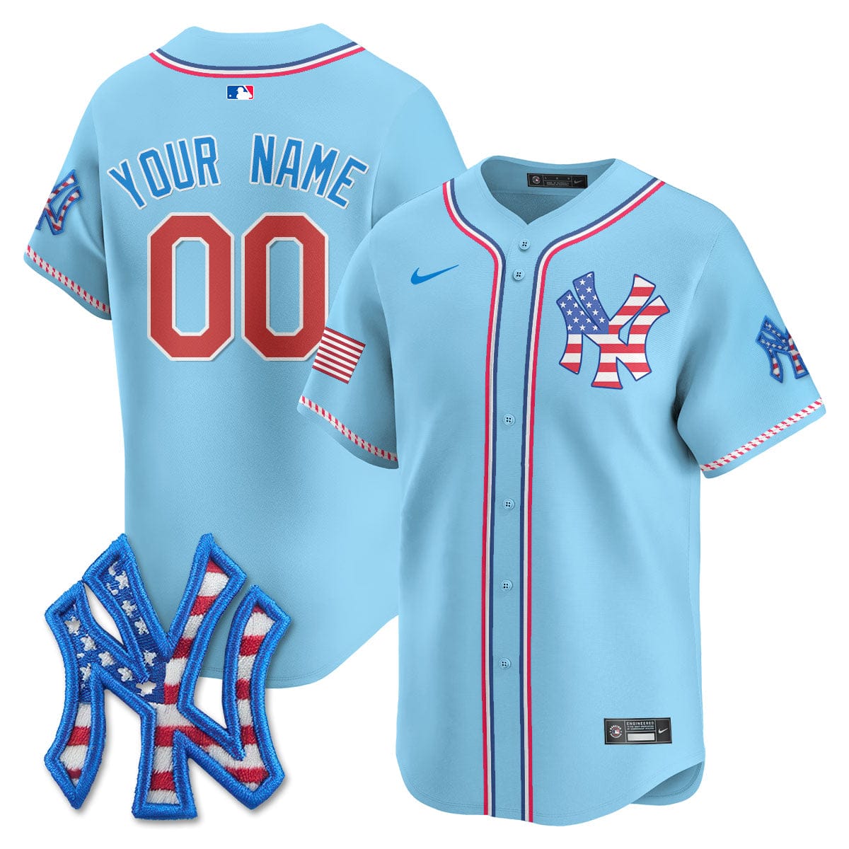 New York Yankees 2025 Fourth of July Custom Jersey - All Stitched - Image 2