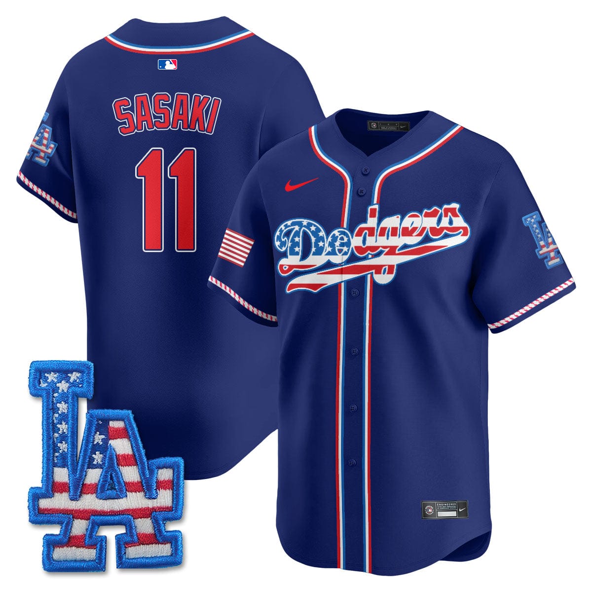 Los Angeles Dodgers 2025 Fourth of July Jersey - All Stitched - Image 25