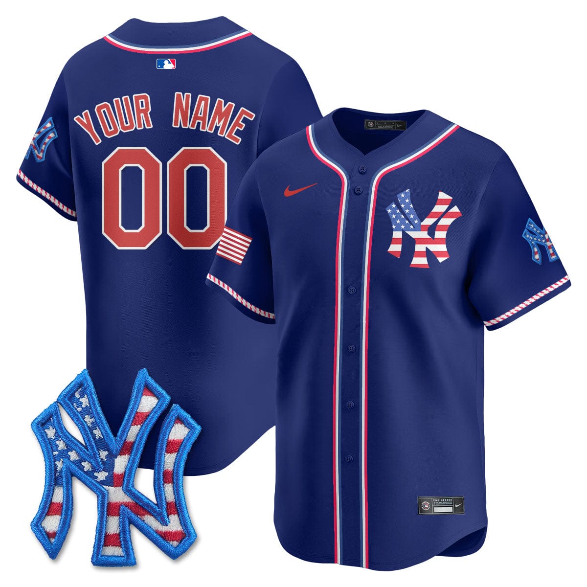 New York Yankees 2025 Fourth of July Custom Jersey - All Stitched - Image 3