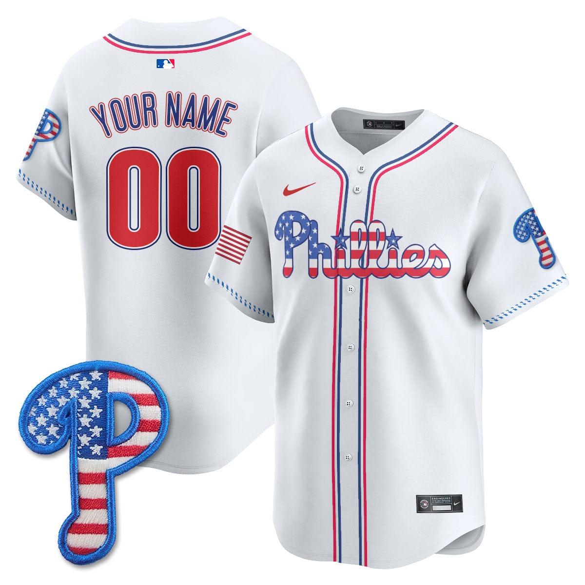 Philadelphia Phillies 2025 Fourth of July Custom Jersey - All Stitched - Image 4