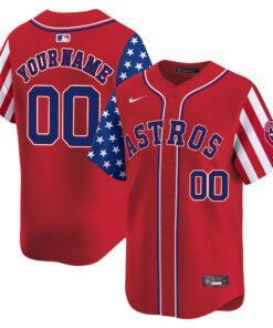 Alternative view of Astros 2024 Independence Day Vapor Premier Limited Custom Jersey - All Stitched