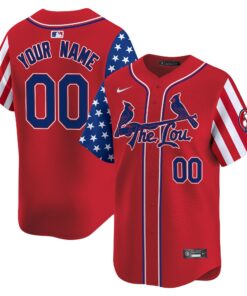Alternative view of St. Louis Cardinals 2024 Independence Day Vapor Premier Limited Custom Jersey - All Stitched