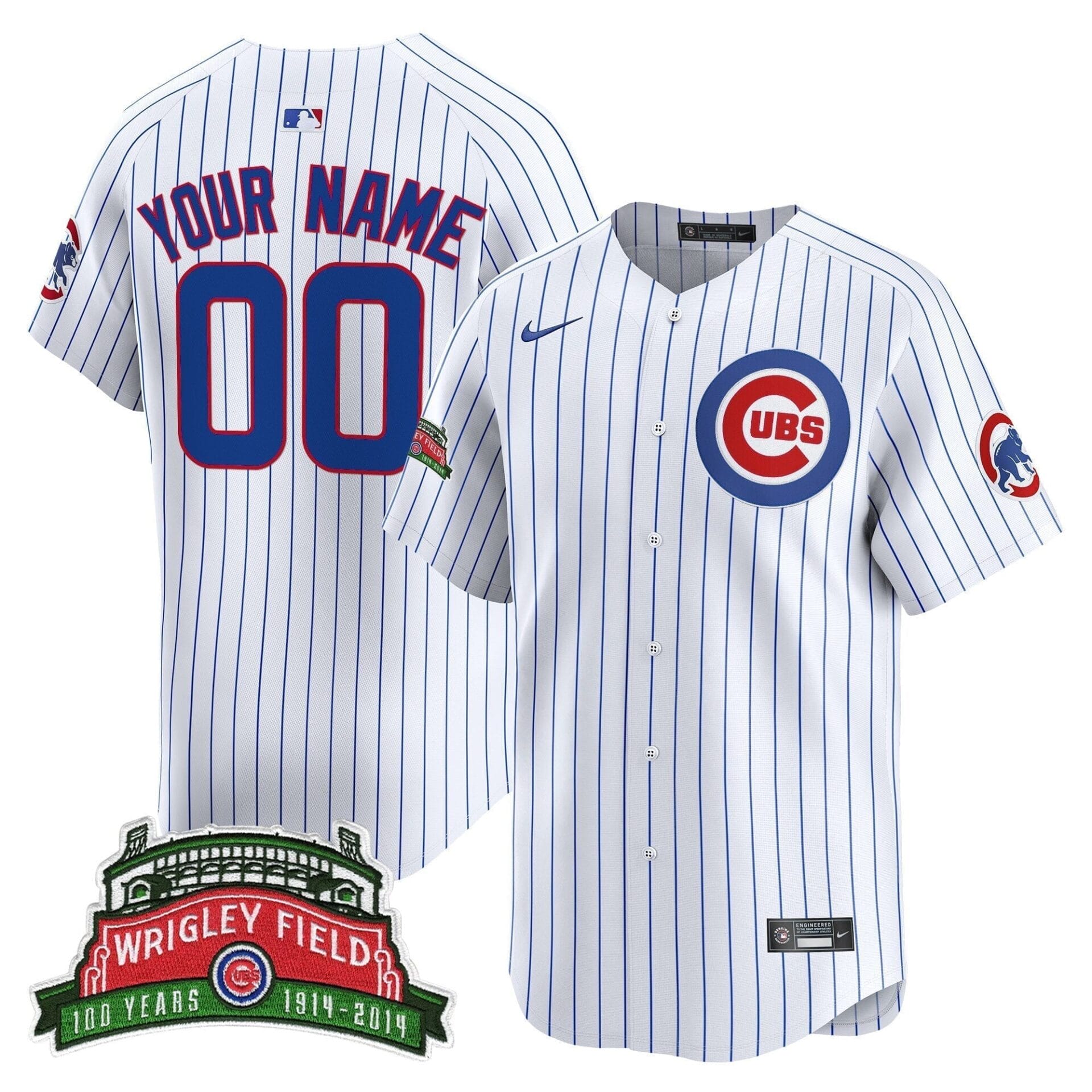 Chicago Cubs Wrigley Field Style Vapor Premier Limited Custom Jersey - All Stitched - Image 3
