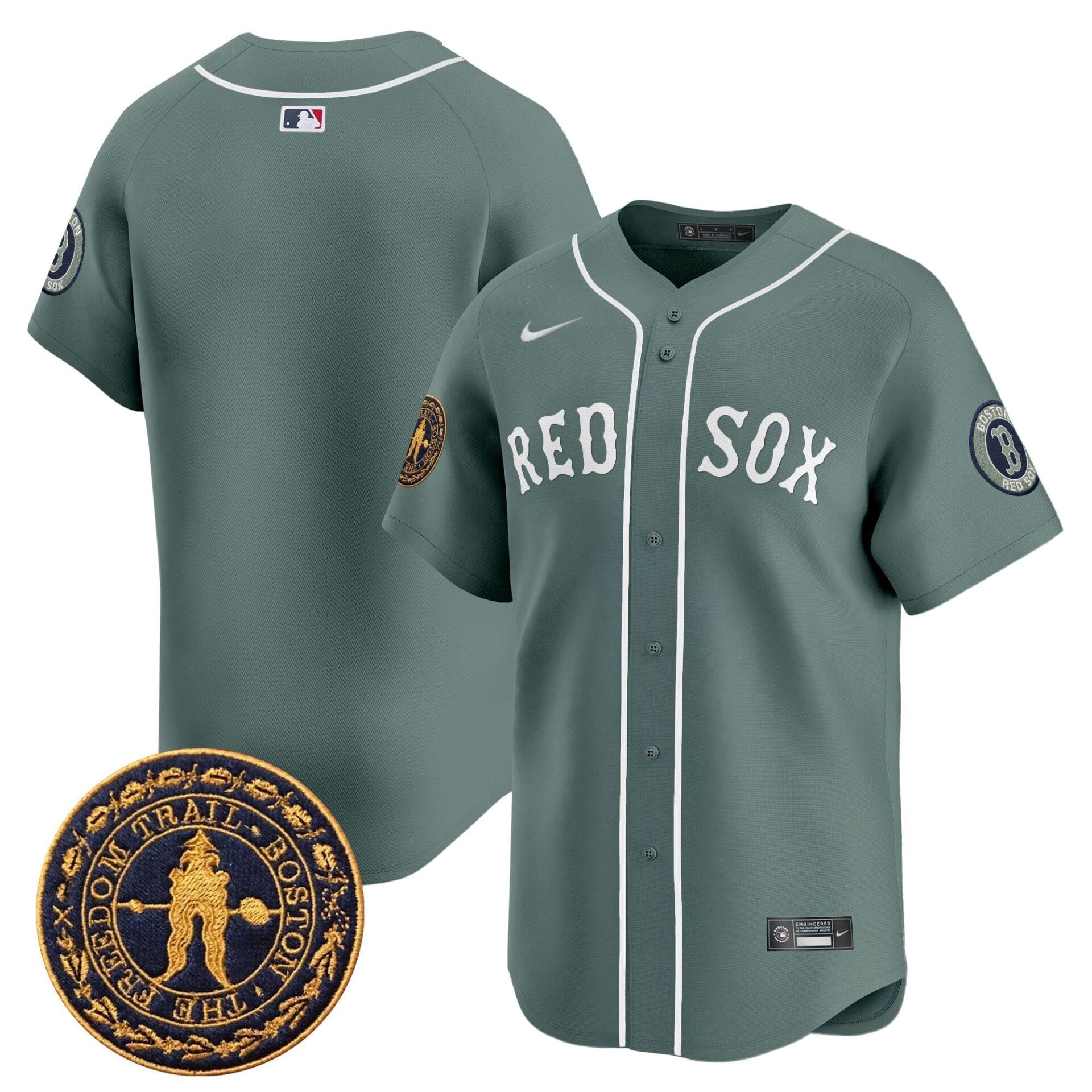 Boston Red Sox Freedom Trail Patch Vapor Premier Limited Jersey - All Stitched - Image 9