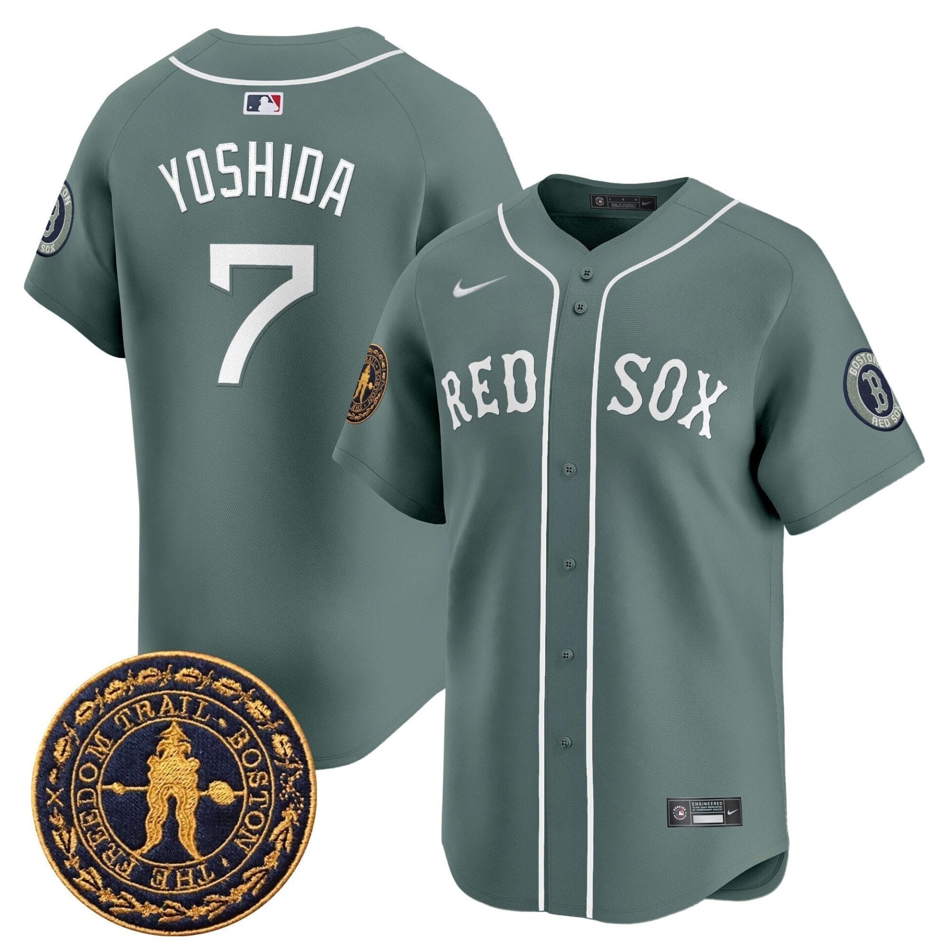 Boston Red Sox Freedom Trail Patch Vapor Premier Limited Jersey - All Stitched - Image 8