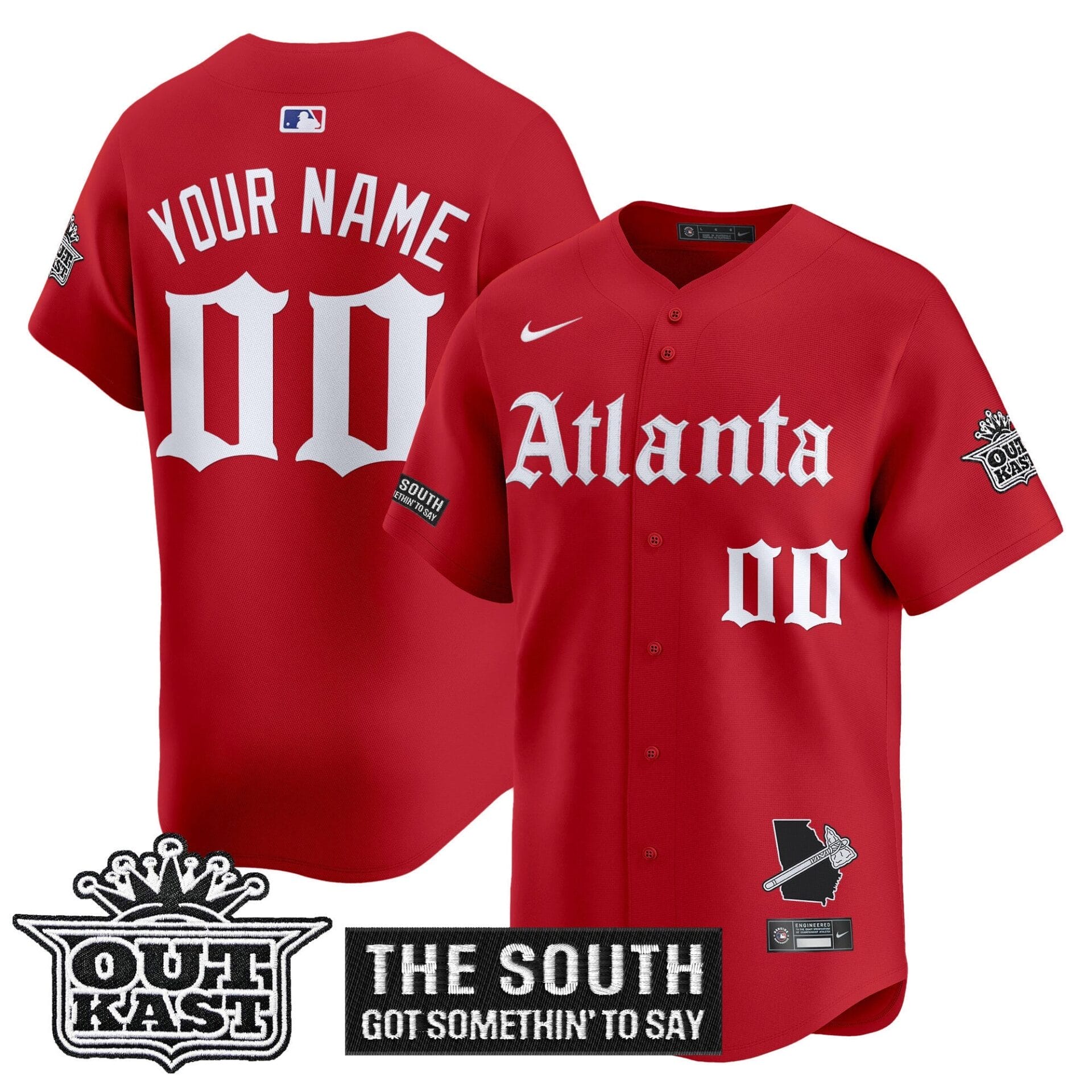 Atlanta Braves 'Gothic South x Outkast Edition' Vapor Premier Limited Custom Jersey - All Stitched - Image 4