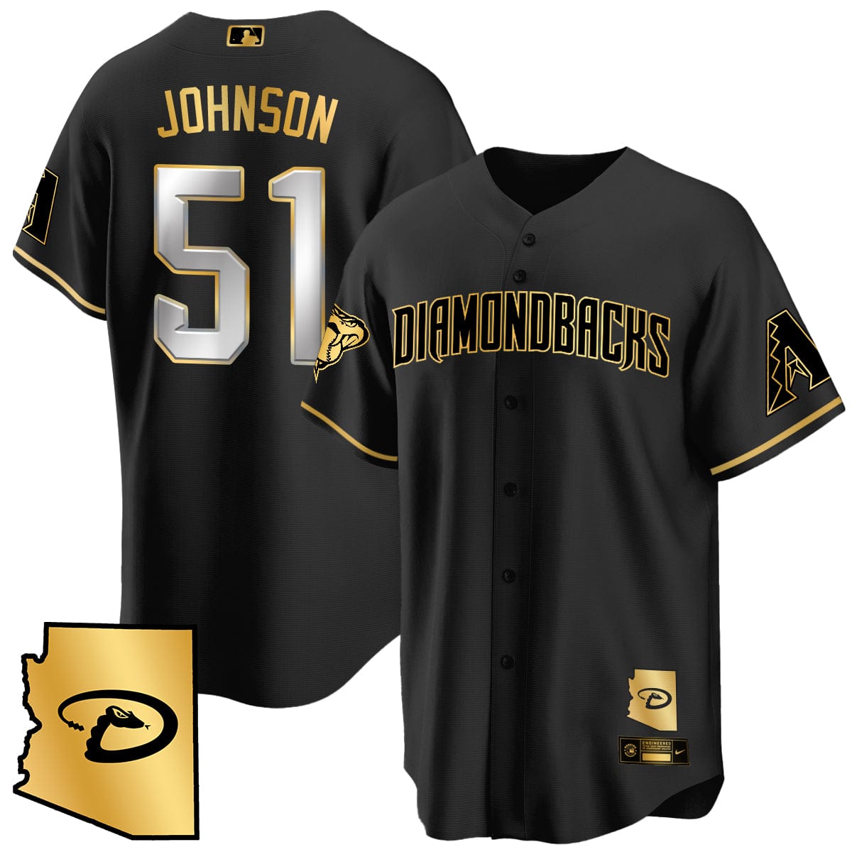 Arizona Diamondbacks Black Alternate Limited Jersey - All Stitched - Image 28