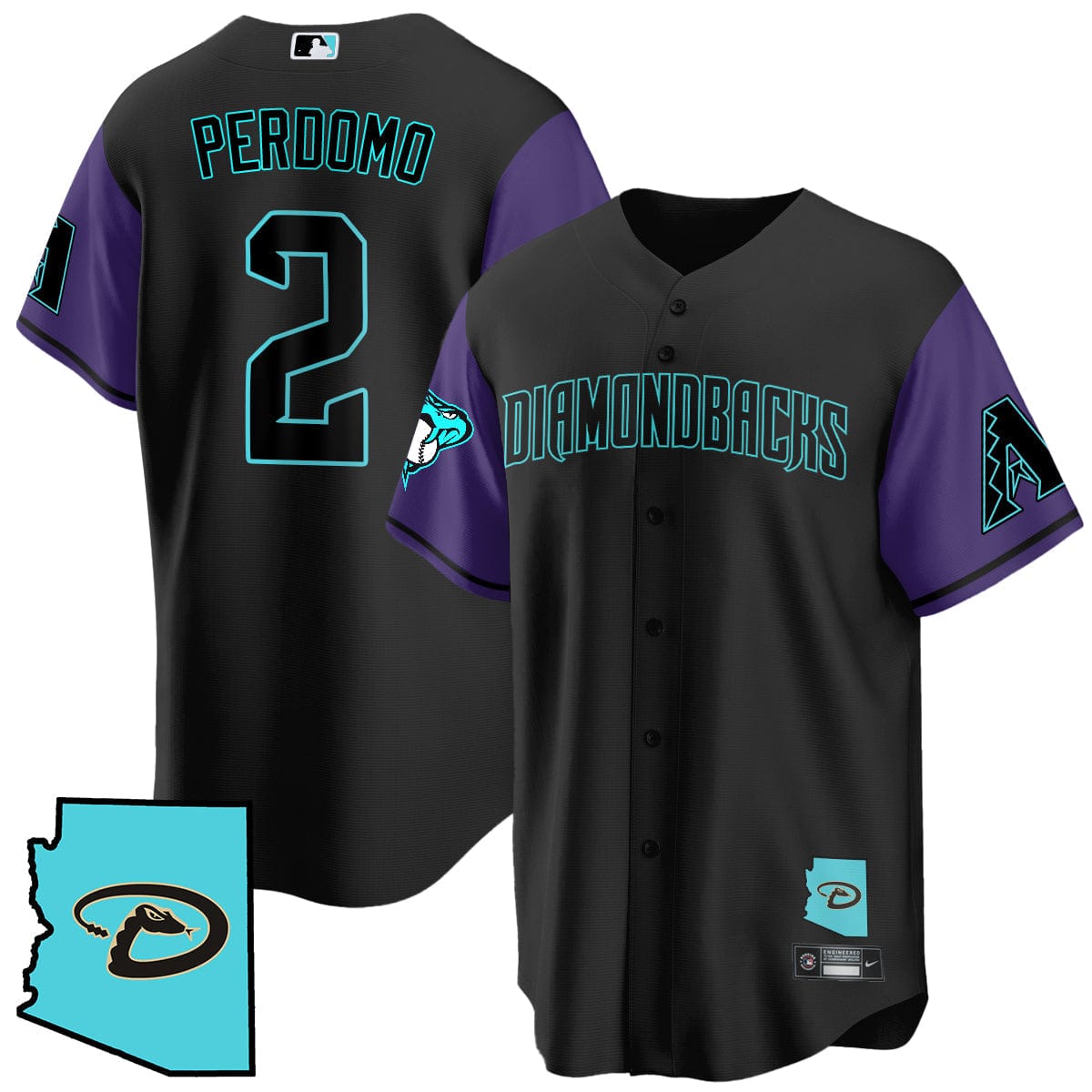 Arizona Diamondbacks Black Alternate Limited Jersey - All Stitched - Image 18