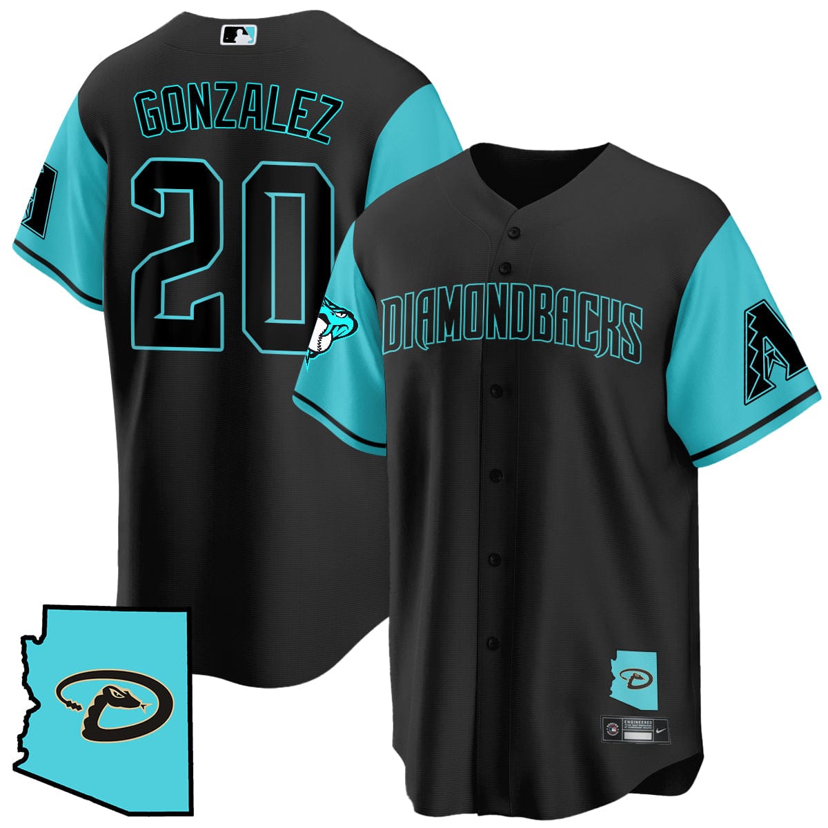 Arizona Diamondbacks Black Alternate Limited Jersey - All Stitched - Image 4