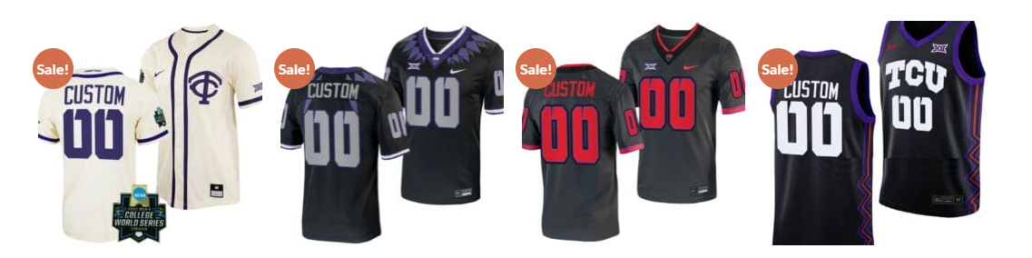 Custom TCU Horned Frogs Jersey