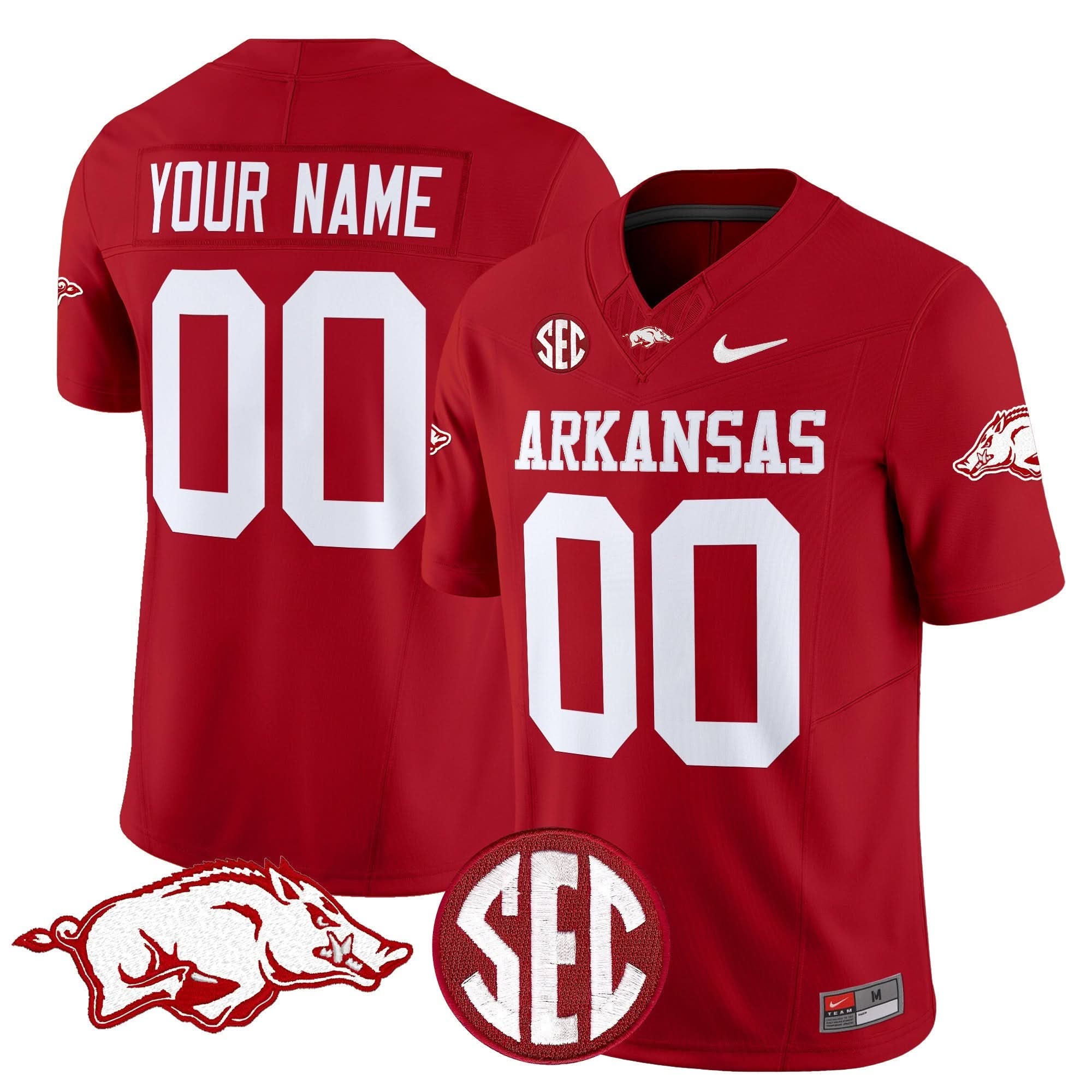 Custom Arkansas Razorbacks Jersey Name, Number Vapor Limited Stitched All Colors - Image 3
