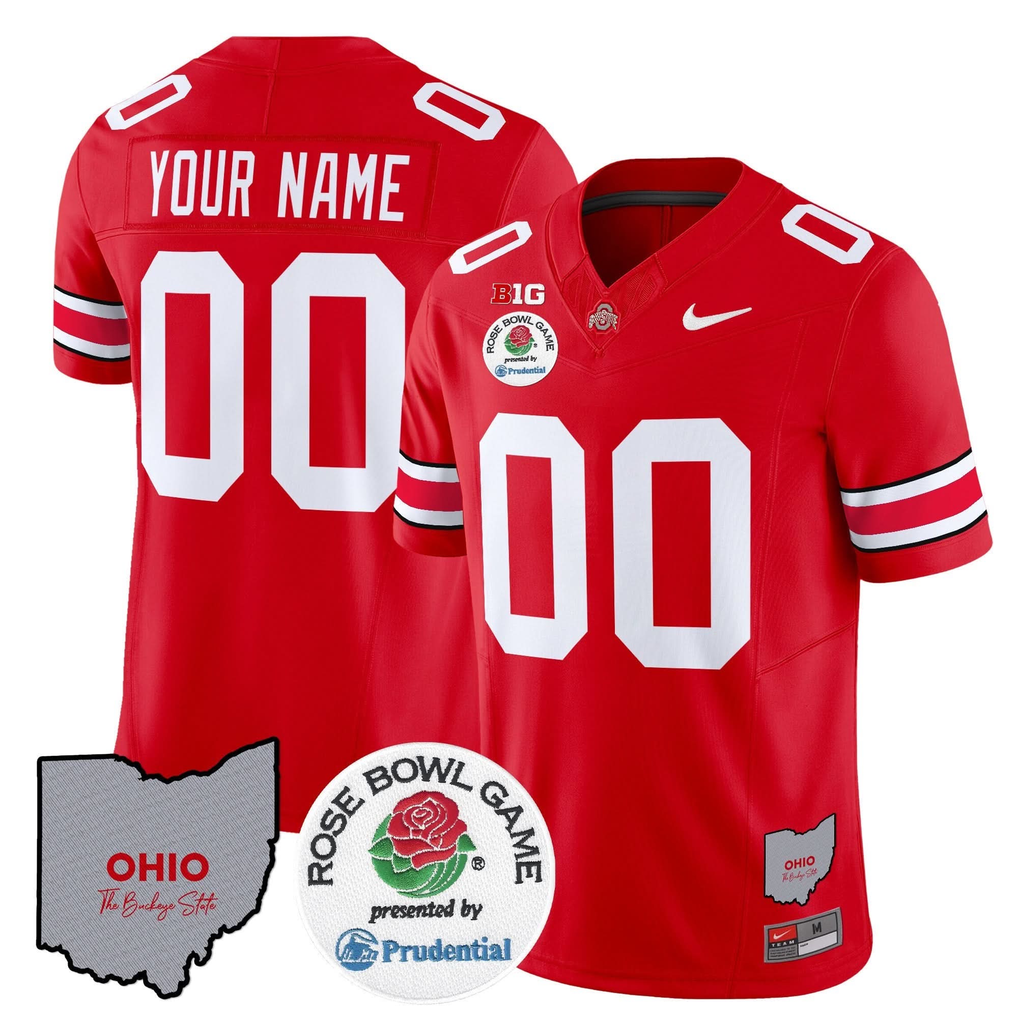 Custom Ohio State Buckeyes Jersey Rose Bowl Vapor Limited V2 Stitched All Colors - Image 2